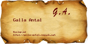 Galla Antal névjegykártya